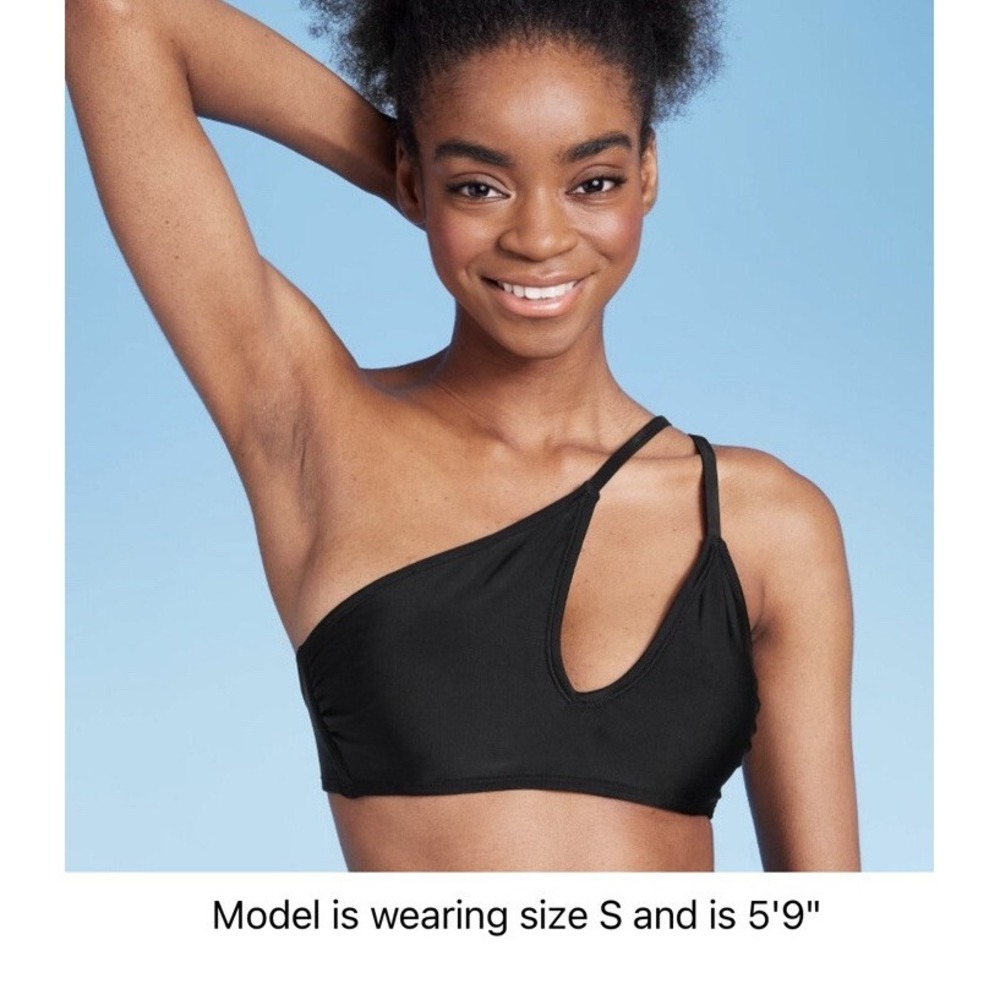 womens size small‎ 4-6 black bikini top wild fable